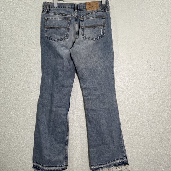 American Eagle Vtg Y2K Jeans Womens Sz 6 Distressed Low rise Boyfriend Bootcut - Picture 5 of 13